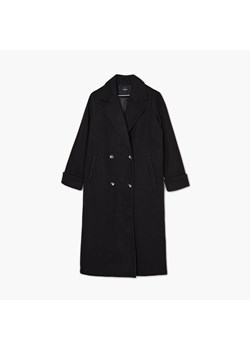 Cropp - Czarny płaszcz oversize - czarny ze sklepu Cropp w kategorii Płaszcze damskie - zdjęcie 150858459