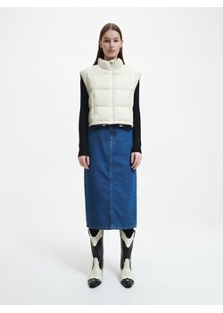 Reserved - Denimowa spódnica midi - Granatowy ze sklepu Reserved w kategorii Spódnice - zdjęcie 150874469