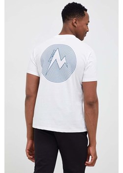 Marmot t-shirt męski kolor biały z nadrukiem ze sklepu ANSWEAR.com w kategorii T-shirty męskie - zdjęcie 150877845