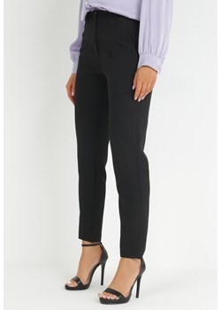 Czarne Spodnie Cygaretki z Imitacją Kieszeni Anilnig ze sklepu Born2be Odzież w kategorii Spodnie damskie - zdjęcie 150881298
