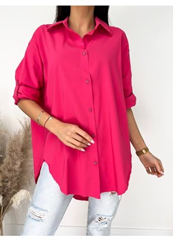 Różowa Koszula Oversize ze sklepu ModnaKiecka.pl w kategorii Koszule damskie - zdjęcie 150895698
