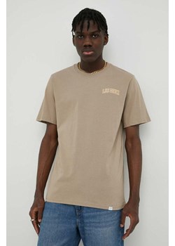 Les Deux t-shirt bawełniany kolor beżowy z nadrukiem ze sklepu ANSWEAR.com w kategorii T-shirty męskie - zdjęcie 150902739