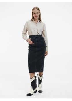 Reserved - Denimowa spódnica midi - Szary ze sklepu Reserved w kategorii Spódnice - zdjęcie 150904525