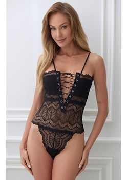 DAFNE czarne koronkowe body, Kolor czarny, Rozmiar S/M, PURE SIN ze sklepu Intymna w kategorii Body damskie - zdjęcie 150905648