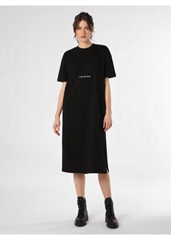 Calvin Klein Jeans Sukienka damska Kobiety Bawełna czarny jednolity ze sklepu vangraaf w kategorii Sukienki - zdjęcie 150906386