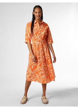 Oui Sukienka damska Kobiety Bawełna pomarańczowy wzorzysty ze sklepu vangraaf w kategorii Sukienki - zdjęcie 150906416