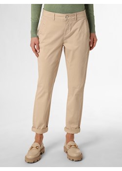 comma casual identity Spodnie  Kobiety Bawełna piaskowy jednolity ze sklepu vangraaf w kategorii Spodnie damskie - zdjęcie 150906518