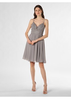 Luxuar Fashion Damska sukienka wieczorowa Kobiety Szyfon jasny szary jednolity ze sklepu vangraaf w kategorii Sukienki - zdjęcie 150906609