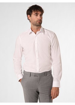 Finshley & Harding Koszula męska łatwa w prasowaniu Mężczyźni Slim Fit Bawełna biały jednolity kołnierzyk kent ze sklepu vangraaf w kategorii Koszule męskie - zdjęcie 150906619