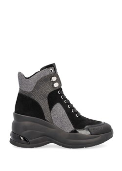 Sneakersy w kolorze czarno-szarym ze wzorem ze sklepu Limango Polska w kategorii Trampki damskie - zdjęcie 150907189