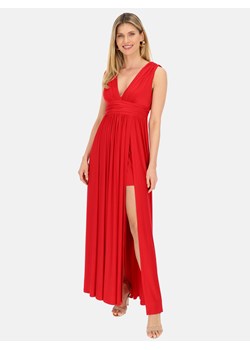 Czerwona sukienka z rozcięciem na wesele L'AF Zoraya ze sklepu Eye For Fashion w kategorii Sukienki - zdjęcie 150908146