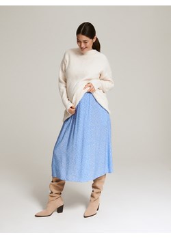 Reserved - Kopertowa spódnica z wiskozy - Niebieski ze sklepu Reserved w kategorii Spódnice - zdjęcie 150917778