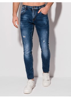 Spodnie męskie jeansowe 1321P - niebieskie ze sklepu Edoti w kategorii Jeansy męskie - zdjęcie 150933449