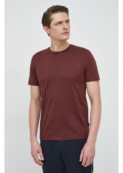 BOSS t-shirt bawełniany kolor bordowy 50468395 ze sklepu ANSWEAR.com w kategorii T-shirty męskie - zdjęcie 150953347