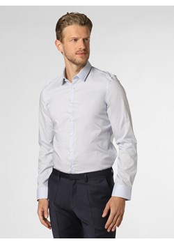 Finshley & Harding London Koszula męska Mężczyźni Slim Fit Bawełna jasnoniebieski jednolity kołnierzyk kent ze sklepu vangraaf w kategorii Koszule męskie - zdjęcie 150954198
