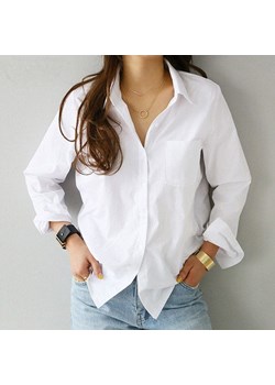 Bawełniana Biała Koszula ze sklepu ParinePL w kategorii Koszule damskie - zdjęcie 150956455