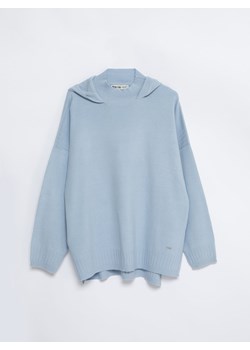 Sweter damski typu poncho niebieski Rajana 400 ze sklepu Big Star w kategorii Swetry damskie - zdjęcie 150958035