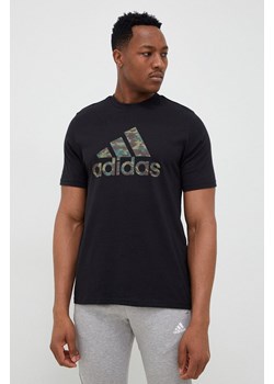 adidas t-shirt bawełniany kolor czarny z nadrukiem ze sklepu ANSWEAR.com w kategorii T-shirty męskie - zdjęcie 151016159