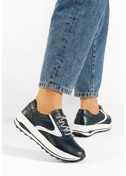 Granatowe sneakersy damskie Anemona ze sklepu Zapatos w kategorii Buty sportowe damskie - zdjęcie 151050995