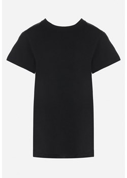Czarna Bawełniana Koszulka z Krótkim Rękawem Xenovia ze sklepu Born2be Odzież w kategorii Bluzki dziewczęce - zdjęcie 151051788