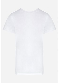Biała Bawełniana Koszulka z Krótkim Rękawem Xenovia ze sklepu Born2be Odzież w kategorii T-shirty chłopięce - zdjęcie 151072675