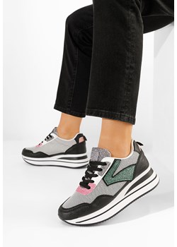 Czarne sneakersy na platformie Tarika ze sklepu Zapatos w kategorii Buty sportowe damskie - zdjęcie 151080215