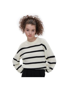Cropp - Sweter w czarne paski - kremowy ze sklepu Cropp w kategorii Swetry damskie - zdjęcie 151096039