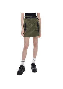 Cropp - Ciemnozielona spódnica cargo - Zielony ze sklepu Cropp w kategorii Spódnice - zdjęcie 151098908