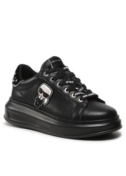 Sneakersy KARL LAGERFELD - KL62547 Black Lthr W/Silver ze sklepu eobuwie.pl w kategorii Buty sportowe damskie - zdjęcie 151104628