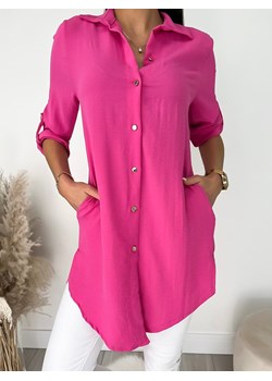 Różowa Koszula Oversize ze sklepu ModnaKiecka.pl w kategorii Koszule damskie - zdjęcie 151116017