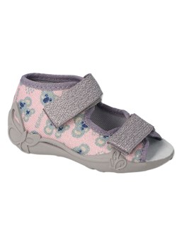 Befado obuwie dziecięce 342P050 różowe srebrny szare ze sklepu ButyModne.pl w kategorii Buciki niemowlęce - zdjęcie 151126105