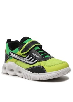 Sneakersy Geox - J Wroom B. A J35GAA 014BU C3707 D Lime/Black ze sklepu eobuwie.pl w kategorii Półbuty dziecięce - zdjęcie 151334328