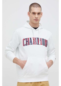Champion bluza męska kolor biały z kapturem wzorzysta ze sklepu ANSWEAR.com w kategorii Bluzy męskie - zdjęcie 151808988