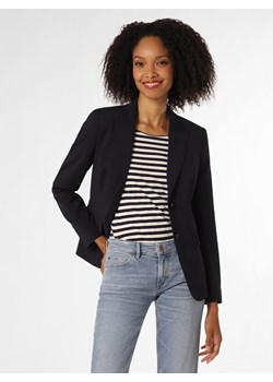 BOSS Blezer damski Kobiety wełna ze strzyży granatowy jednolity ze sklepu vangraaf w kategorii Marynarki damskie - zdjęcie 151933975