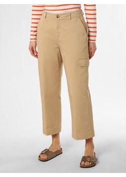Opus Spodnie  Kobiety Bawełna beżowy jednolity ze sklepu vangraaf w kategorii Spodnie damskie - zdjęcie 151934006