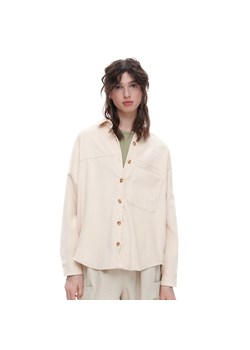Cropp - Beżowa koszula sztruksowa - Kremowy ze sklepu Cropp w kategorii Koszule damskie - zdjęcie 152015027