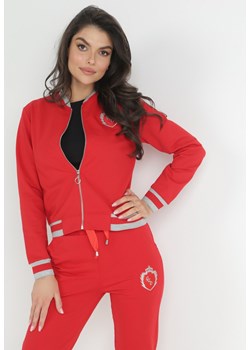 Czerwona Bluza Zasuwana ze Ściągaczami Mehnaz ze sklepu Born2be Odzież w kategorii Bluzy damskie - zdjęcie 152028798