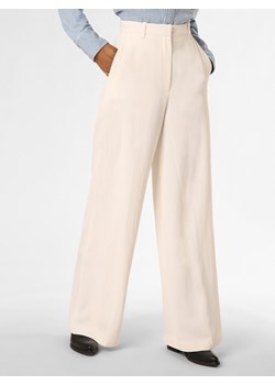 BOSS Spodnie Kobiety Syntetyczny écru jednolity ze sklepu vangraaf w kategorii Spodnie damskie - zdjęcie 152035565