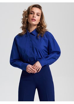 Sinsay - Koszula bawełniana oversize - Niebieski ze sklepu Sinsay w kategorii Koszule damskie - zdjęcie 152150058