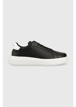 Calvin Klein sneakersy skórzane LOW TOP LACE UP LTH kolor czarny HM0HM01016 ze sklepu ANSWEAR.com w kategorii Buty sportowe męskie - zdjęcie 152202738