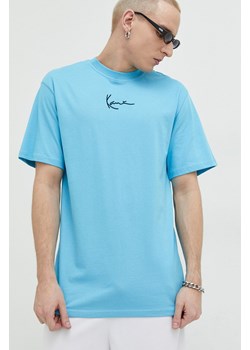 Karl Kani t-shirt bawełniany kolor niebieski z aplikacją 6037300-light.blue ze sklepu ANSWEAR.com w kategorii T-shirty męskie - zdjęcie 152219368