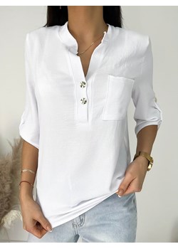 Biała Klasyczna Koszula ze sklepu ModnaKiecka.pl w kategorii Bluzki damskie - zdjęcie 152225455