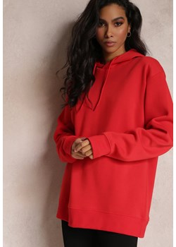 Czerwona Sportowa Bluza z Kapturem i Ściągaczami Kenasia ze sklepu Renee odzież w kategorii Bluzy damskie - zdjęcie 152233659