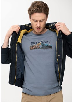 Klasyczny t-shirt męski z nadrukiem T-MOUNTAINS ze sklepu Volcano.pl w kategorii T-shirty męskie - zdjęcie 152286118