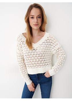 Mohito - Ażurowy sweter - Kremowy ze sklepu Mohito w kategorii Swetry damskie - zdjęcie 152310567