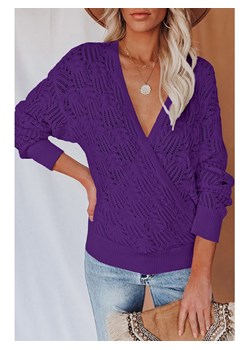 Sweter w kolorze fioletowym ze sklepu Limango Polska w kategorii Swetry damskie - zdjęcie 152375868
