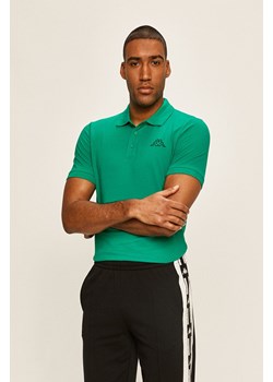 Kappa polo bawełniane kolor zielony z aplikacją ze sklepu ANSWEAR.com w kategorii T-shirty męskie - zdjęcie 152379185