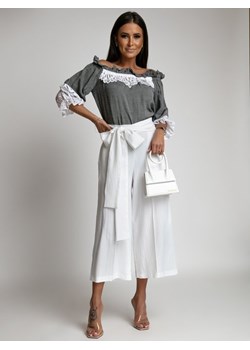 Koszula Massie C. Szara ze sklepu Lisa Mayo w kategorii Bluzki damskie - zdjęcie 152398216