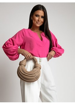 Koszula Sierma Amarantowa ze sklepu Lisa Mayo w kategorii Bluzki damskie - zdjęcie 152398255