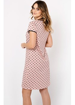 Koszula nocna damska na krótki rękaw Bonilla, Kolor różowo-czarny, Rozmiar S, Italian Fashion ze sklepu Intymna w kategorii Koszule nocne - zdjęcie 152423317